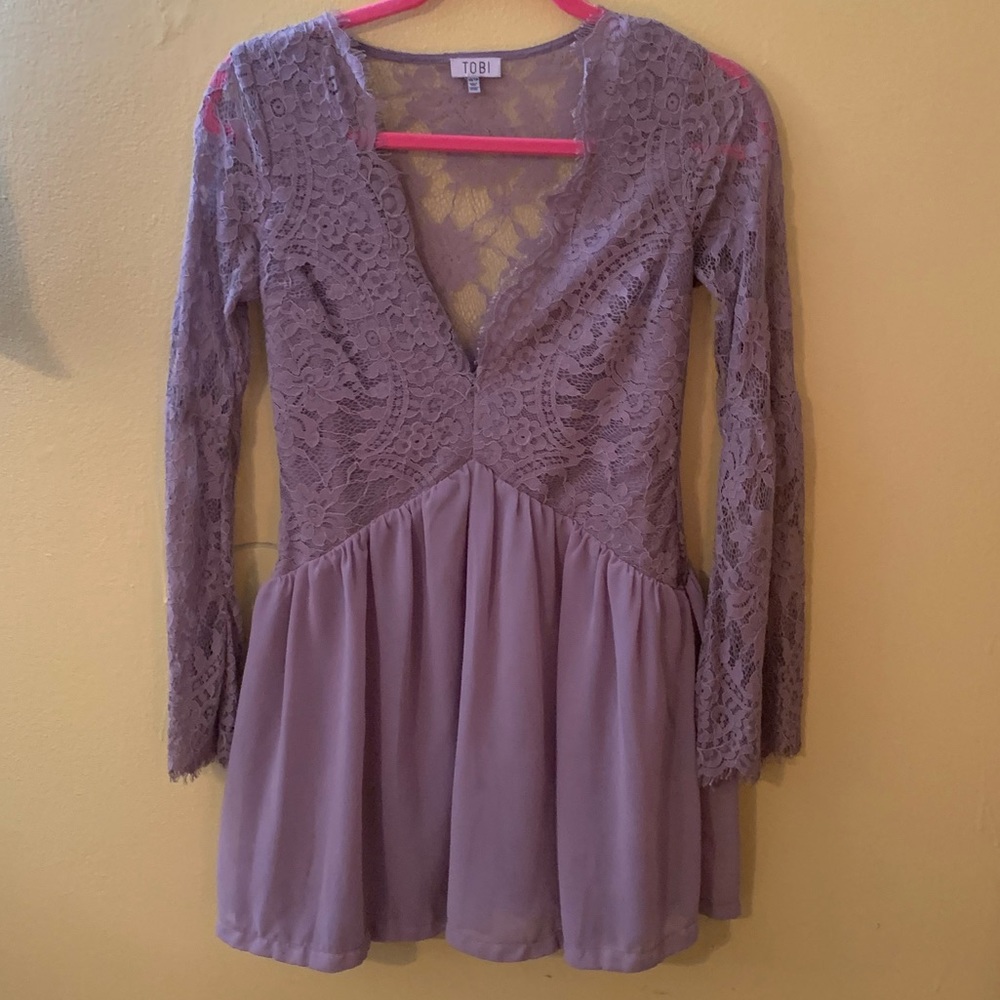Deep V Lavender Tobi Formal Dress Size XS